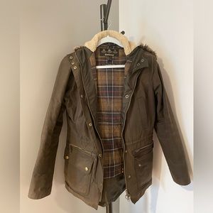 Fur hood Barbour coat